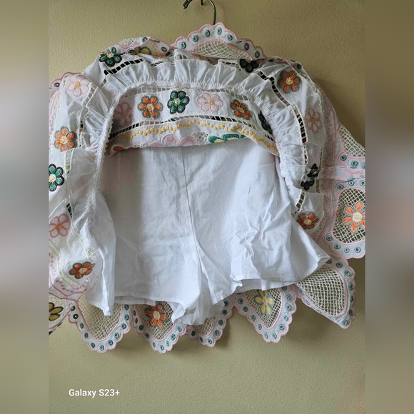 NWT ZARA Women's Embroidered Mini Skort Size medium - Picture 13 of 14